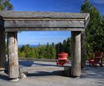The platform and view near the top of Radar Hill near Tofino.